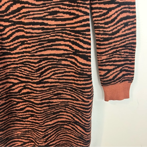 Express Negin Mirsalehi Anima Brown/Black Long Sleeve Sweater Midi Dress Small - Picture 10 of 12